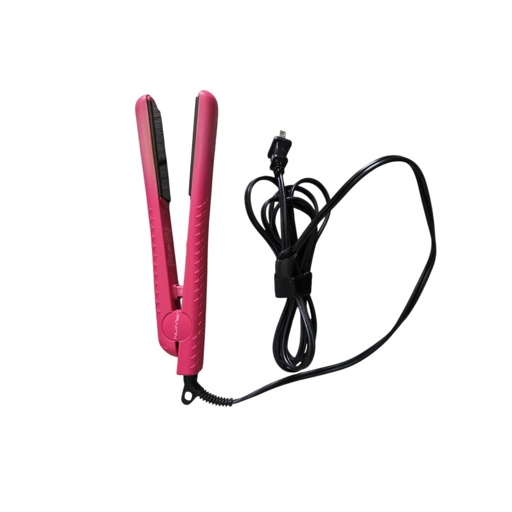 NuMe Hair Straightener Flat Iron HB048 Pink Dual Voltage 140–410°F Professional